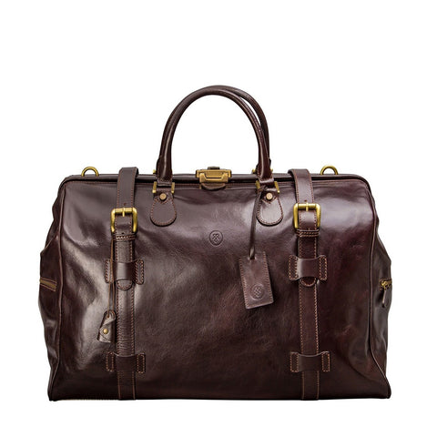 The Gassano L Italian Leather Large Gladstone Bag